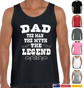 Funny T-Shirts Dad The Man The Myth the Legend Fathers day Birthday Gift tee Top - Picture 1 of 17