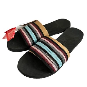 Havaianas Sandals You Malta Mix Sandals Black multi womens 7/8 slide flat woven - Picture 1 of 10