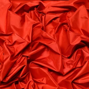 Red Silk Taffeta 100% Silk Fabric, 54" Wide, By The Yard (TS-7010) - Picture 1 of 3