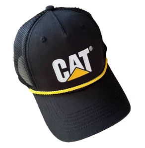Caterpillar CAT Equipment Black & Yellow Tassel Boat Captains Snapback Mesh Cap - Picture 1 of 1