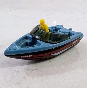 Vintage Matchbox 2000 Ski Motor Boat MB453 1:64 Canyon Base blue black red - Picture 1 of 11