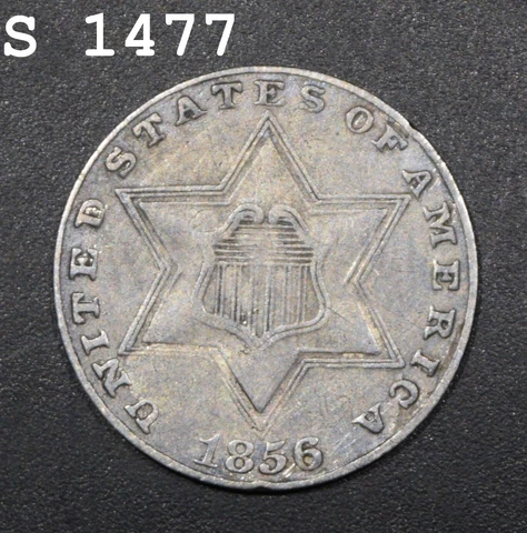 1856 Three-Cent Piece (Trime) "VF/XF" *Free S/H After 1st Item* Cover