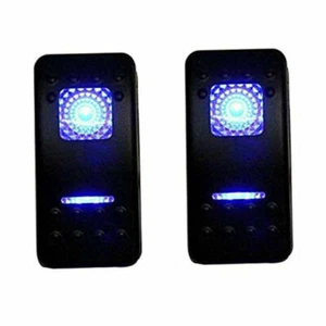 Paquete de 2 interruptores basculantes de 7 pines DPDT 2 posiciones encendido-apagado 12V 20A lámpara LED azul - Imagen 1 de 9