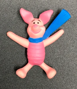 Winnie the Pooh PIGLET PIGLET w SCARF MAKING SNOW ANGEL Disney PVC Figure 1.5" - Picture 1 of 4
