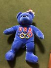 Bear USA Olympics 2000 Authentic Team Bears Blue Stuffed Plush Bean Bag
