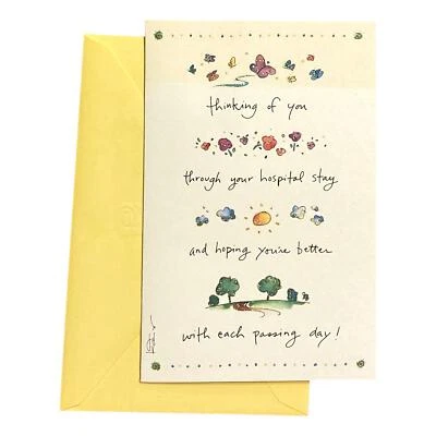 Get Well Greeting Card for Loved Ones, Family and Friends - Thinking of you thro Foto 1 de 2