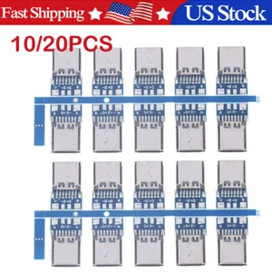 10/20X USB 3.1 Type C Connector 14 Pin Female socket receptacle Through Holes# - Picture 1 of 14