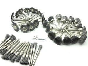45pcs Wire Steel Pen Cup Wheel Polishing Mix Brush Set for Rotary Dremel Tool - Picture 1 of 3