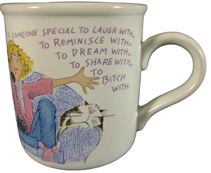 Taza de café especial A Friend is Someone novedad gres amistad 10 oz - Imagen 1 de 4