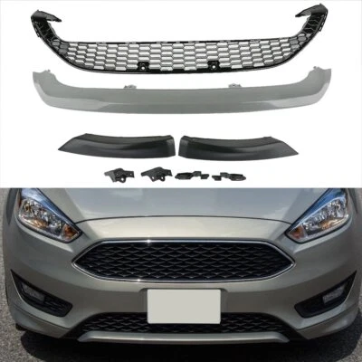 For Ford Focus 2015 2016 Front Bumper Cover Lower Grille Grill W/3 Front Lips - Image 1 of 4