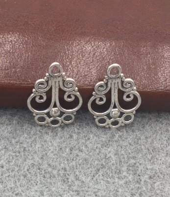 2 piezas de plata de ley .925 - conector araña filigrana Bali - pendientes Foto 1 de 3