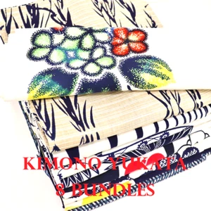Paquete de 8 piezas de seda 100 % KIMONO YOKATA vestido de una pieza, YUKATA remakes japoneses, etc. - Imagen 1 de 13
