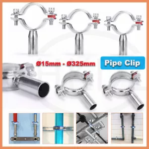 Steel Unlined Lined Pipe Clip, Clamp/Bracket /Pipe Adjustable Mounting Stand Off - Picture 1 of 45