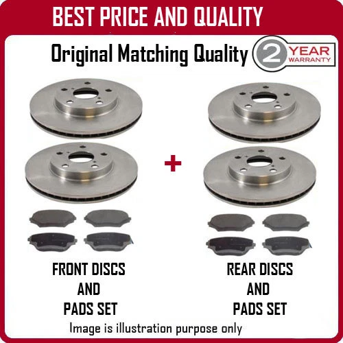FRONT AND REAR BRAKE DISCS AND PADS FOR BMW 735I 5/1996-3/2002 - Image 1 of 1