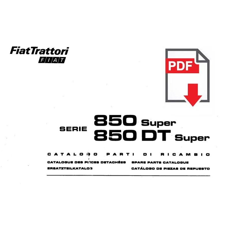 Catalogo ricambi FIAT 850 DT Super Manuale parti esplosi trattore SPARE PARTS CD