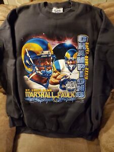 Vintage St. Louis Rams 2000 Marshall Faulk Super Bowl  Sweatshirt XXL New