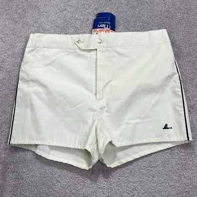 Vintage Catalina Swim Shorts Mens 42 Beach Boat Surf White Made USA NWT Flaw - Image 1 of 4