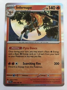 Pokémon TCG Twilight Masquerade Infernape Holofoil 033/167 NM Rare - Picture 1 of 2