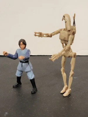 Star Wars El Ataque de los Clones Boba Fett y MTT Battle Droid Figuras Hasbro 2002 Foto 1 de 4