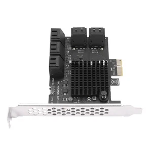 10 Port SATA 3.0 to PCIe X1 Expansion Card PCI Express SATA Adapter SATA34367 - Picture 1 of 8