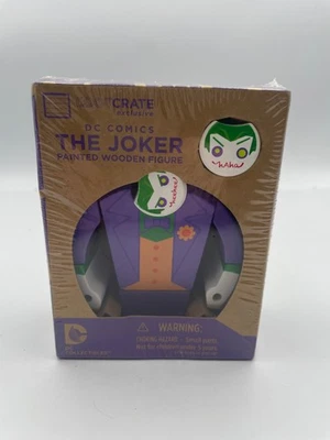 DC Comics The Joker Painted Wooden Figure Loot Crate Exclusive Batman NEW/SEALED - Image 1 of 3