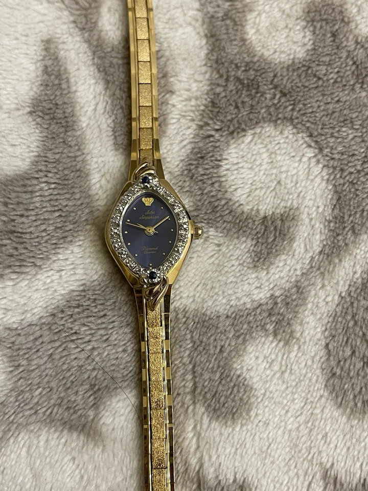 Vintage Jules Jurgensen Gold Watch Genuine Sapphires And Diamonds Swiss Made - Image 1 of 4