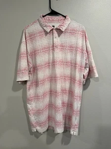 Camisa polo de golf Nike para hombre manga corta talla XL roja blanca geométrica - Imagen 1 de 6
