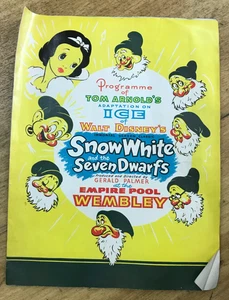 1950s Walt Disney Programme Snow White & Seven Dwarfs on Ice Wembley - Picture 1 of 6