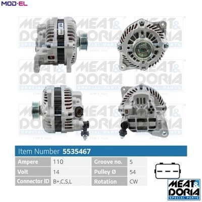 ALTERNATOR 5535467 FOR SUBARU B3/Hatchback OUTBACK LEGACY/IV/Station/Wagon 1.0L - Image 1 of 4