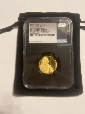 2017 Niue Star Wars Obi-Wan Kenobi Classic 1/4oz .999 Gold Proof Coin NGC PF69UC - Image 1 of 3