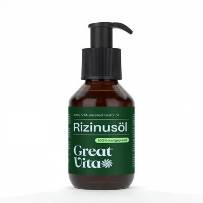 VitaFeel Rizinusöl 100 ml | 100% rein, kaltgepresst Rizinus Öl Haare Wimpern - Bild 1 von 4