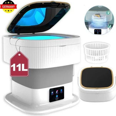 Mini lavadora plegable 12L con centrifugadora esterilización de luz azul lavadora - Imagen 1 de 4