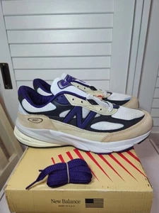 New Balance Teddy Santis x 990v6 Made in USA White Black Plum U990WB6 Men Sz 11 - Picture 1 of 9