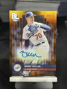 2024 Topps Big League Bobby Miller Gold Rookie Auto /50 Dodgers #BLA-BMI - Picture 1 of 3
