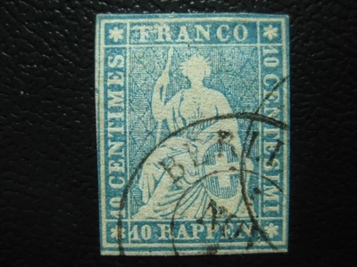 Schweiz Mi.-Nr. 14 II gest., gepr. FRANZ (DDR-Prüfer) (-eg) - Bild 1 von 2