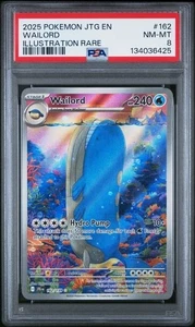 Pokémon JTG 2025 viaje juntos ilustración raro #162 Wailord PSA 8 - Imagen 1 de 2
