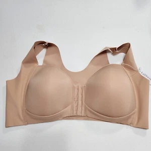 NWT FallSweet T-shirt Lightly Padded Bra Size 38DD Beige Front Closure No Wire - Picture 1 of 11