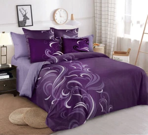 Single/KS/Double/Queen/ King Size Bed Ultra soft Quilt Cover Set-Purple - Picture 1 of 1