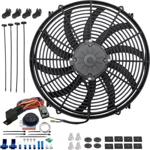 16-17 PULGADAS 180W VENTILADOR DE REFRIGERACIÓN ELÉCTRICO CONTROLADOR TERMOSTATO KIT INTERRUPTOR - Imagen 1 de 8