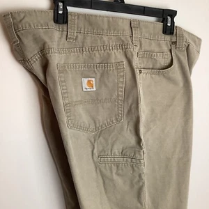 Pantalones Carhartt Para Hombre 42x30 Calce Relajado 5 Bolsillos Beige Tostado Trabajo Informal RN 14806 - Imagen 1 de 12