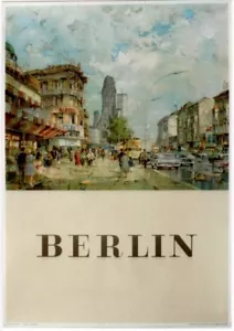 Original vintage poster BERLIN KURFURSTENDAMM GERMANY c.1955 - Picture 1 of 1
