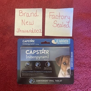 CAPSTAR Nitenpyram For Dogs 2-25 lbs. 6 11.4 mg tabs Exp. 1/2026 NADA # 141-175