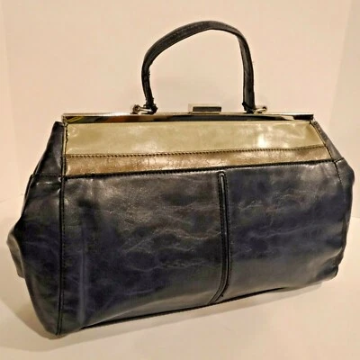 Bolso de Mano Simply Vera Wang Cartera Cuero Sintético Pizarra Azul Gris Cierre a Presión Foto 1 de 4