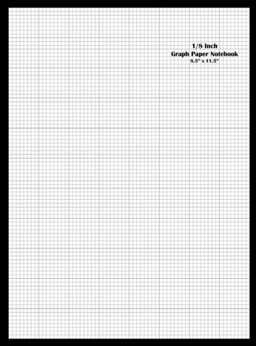1/8 Inch Graph Paper Notebook / 8 Squares per Inch Graph Paper Pad ...