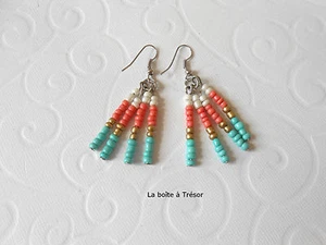 Boucles d'Oreilles Perla Multicolore - Bijoux Fantaisies Modèle Crochets - Imagen 1 de 1
