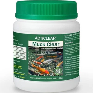 Muck Clear – Natural Pond Sludge Treatment, 4 LB for Ponds, Fountains & Bird Bat - Picture 1 of 7