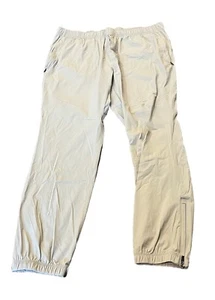 Four Laps Flex Joggers Mens XL Pants Zip Ankles Pockets Beige Taupe Performance - Picture 1 of 12