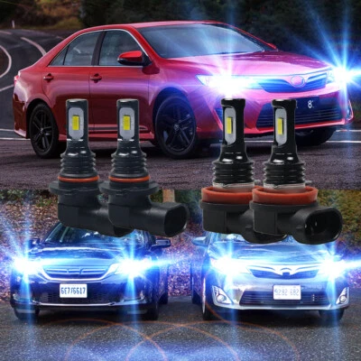 For Toyota Camry 2007-2017 4PC 8000K Combo LED Headlight High Low Beam Bulbs Kit - Image 1 of 4