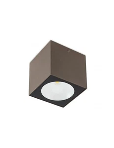 Plafoniera a led per esterno design moderno cubo marrone RD-0428 - Imagen 1 de 1