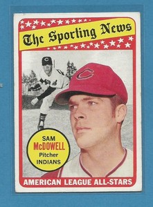 1969 TOPPS Baseball #435 Sam McDowell ALL-STAR  Cleveland Indians